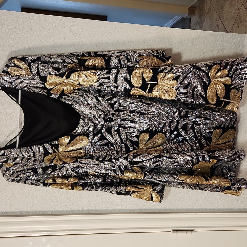 Badgley Mischa Belle Sequeins Dress Size 8 - Picture 5 of 6